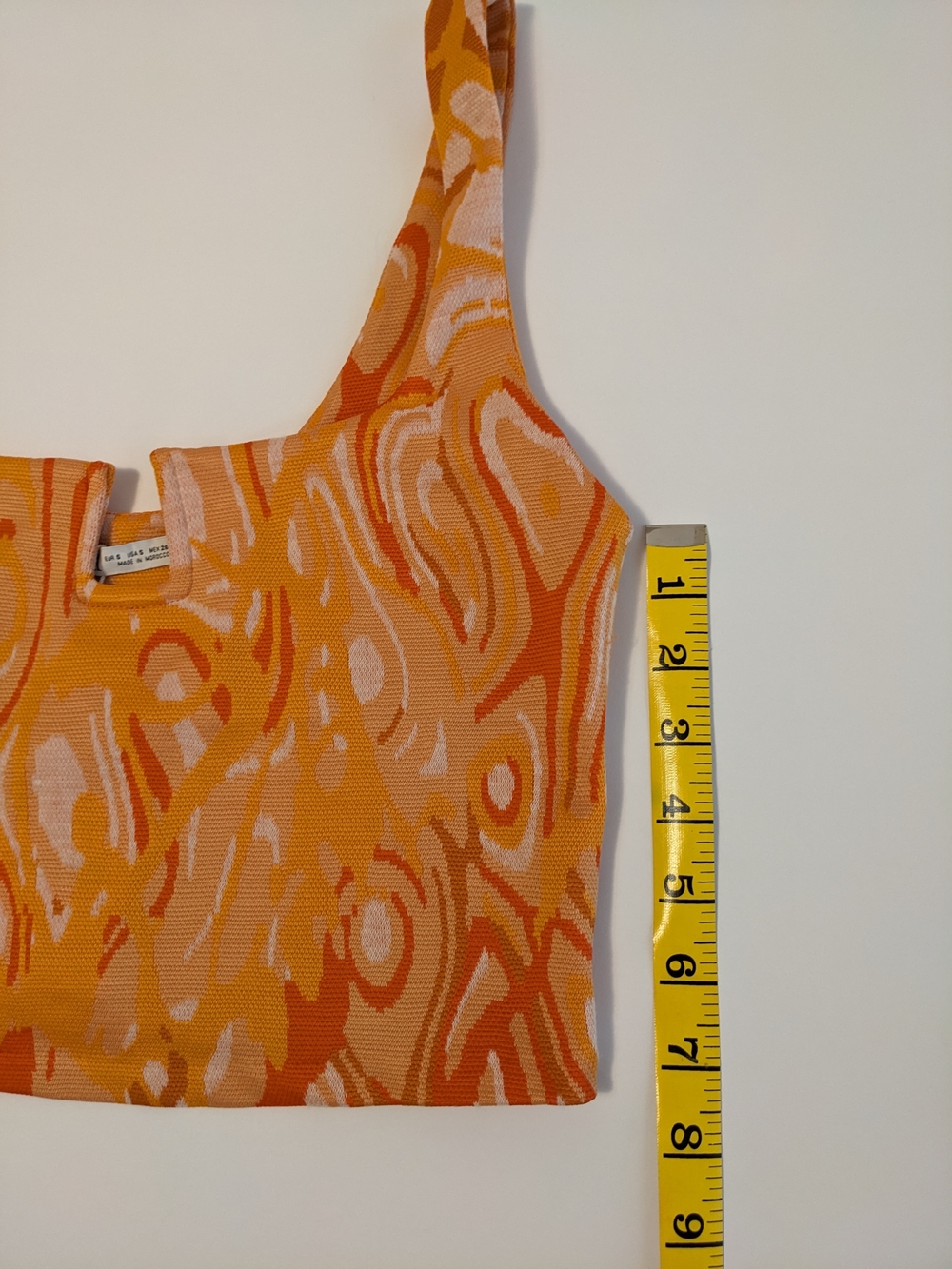 Zara Orange & Cream Abstract Knit Tank - Picture 5 of 10
